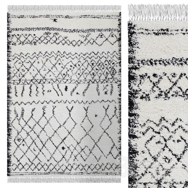 Carpet Think Rugs Boho 5402 Black White