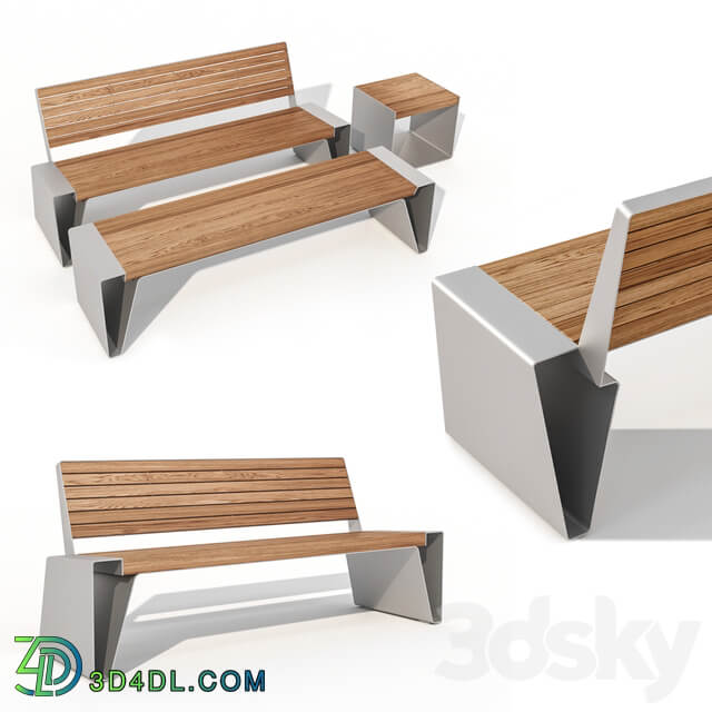 Bench street Adanat Vladivostok 3D Models
