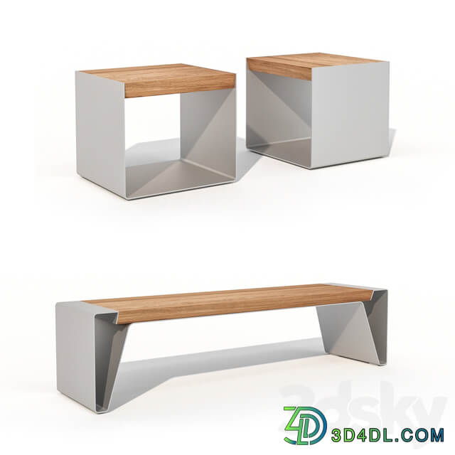 Bench street Adanat Vladivostok 3D Models
