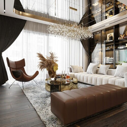  Living Room - Kitchen Interior Model By Kts Hai Quy 