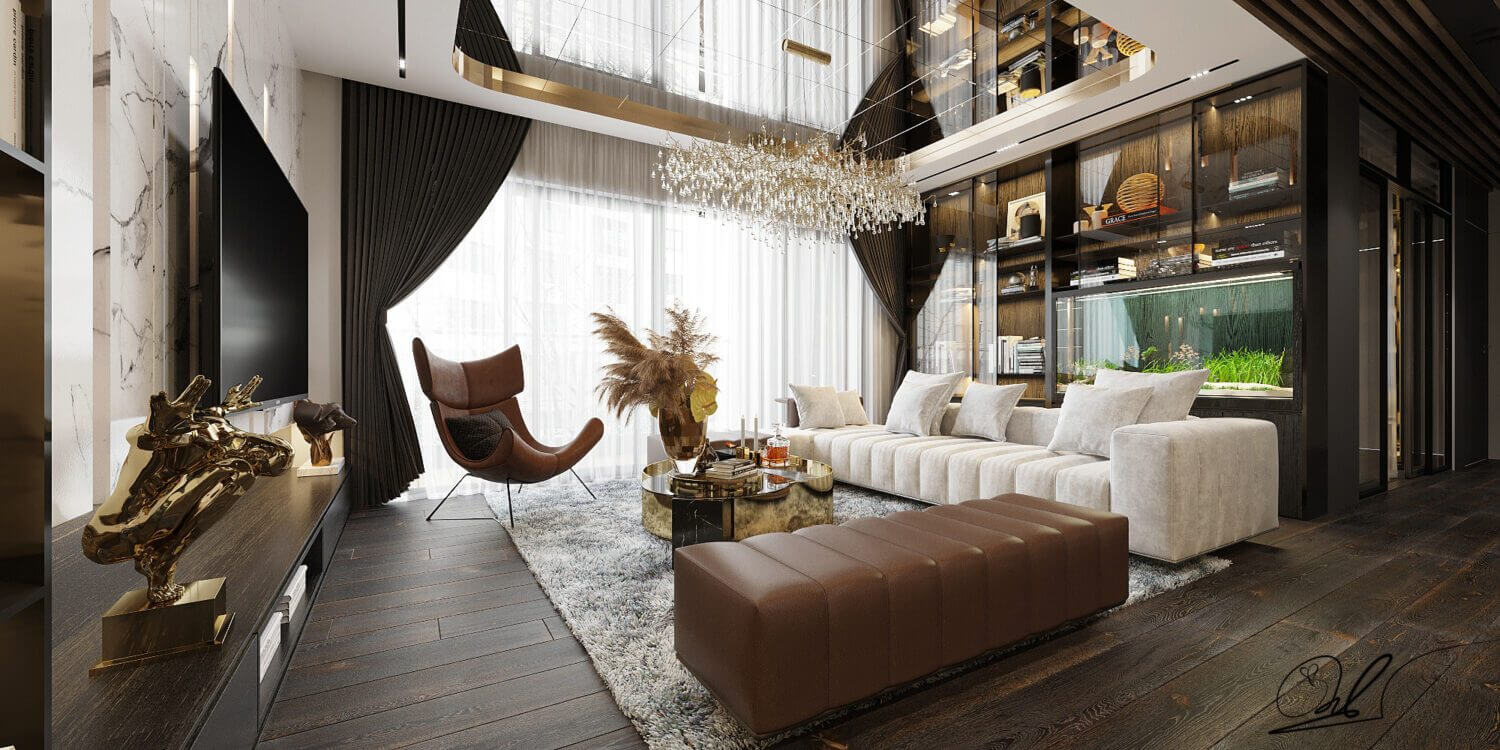  Living Room - Kitchen Interior Model By Kts Hai Quy