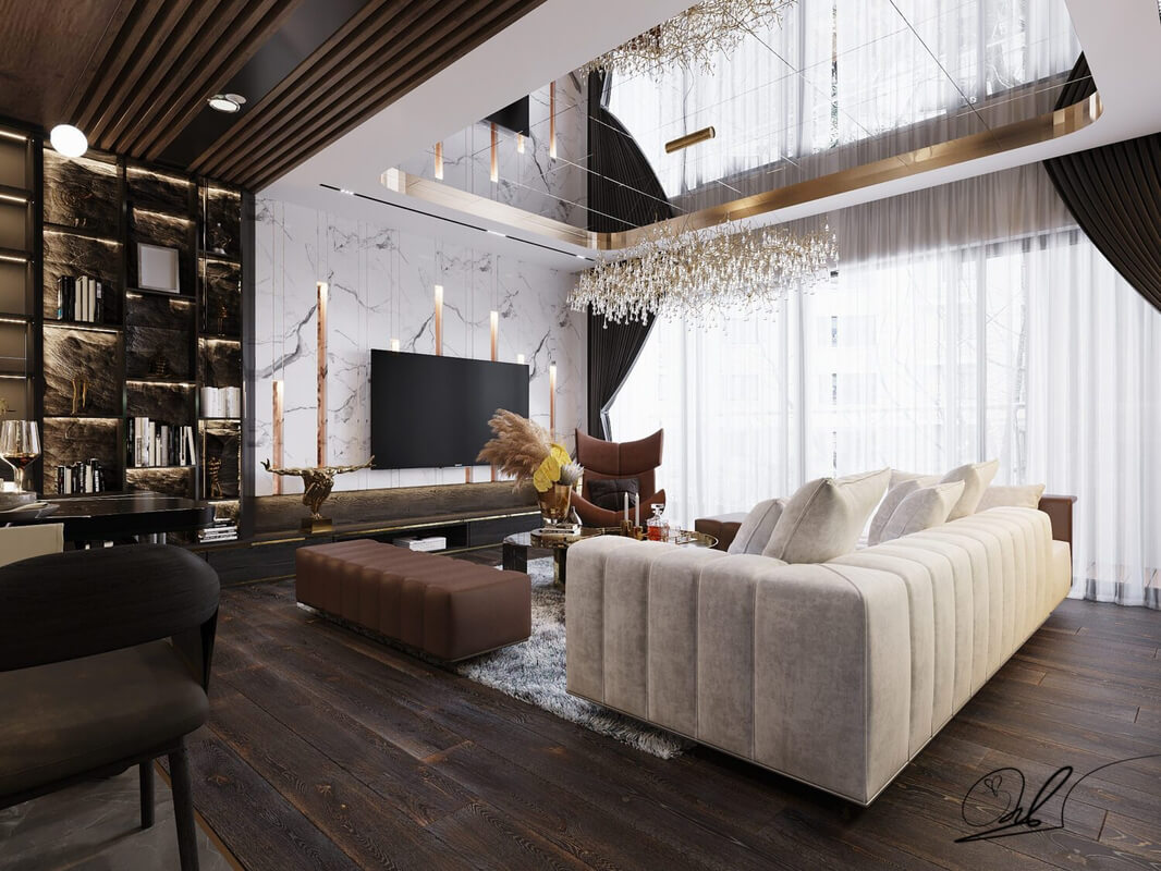  Living Room - Kitchen Interior Model By Kts Hai Quy