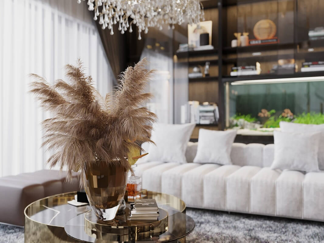  Living Room - Kitchen Interior Model By Kts Hai Quy