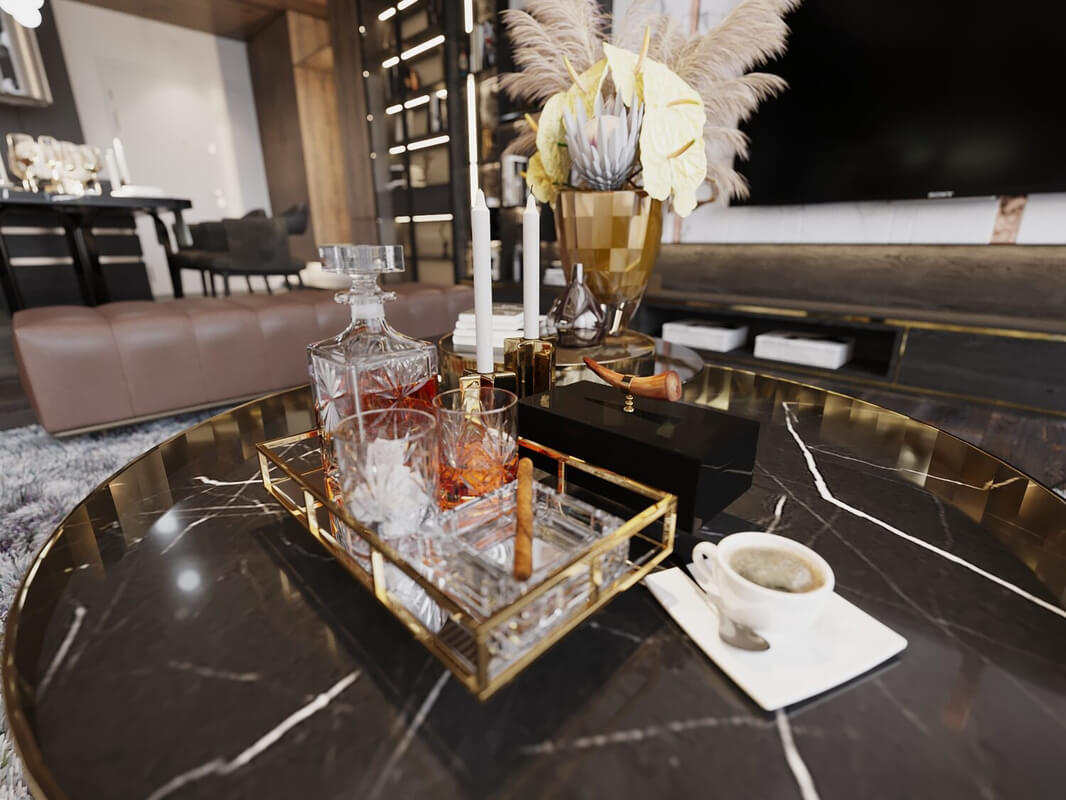  Living Room - Kitchen Interior Model By Kts Hai Quy