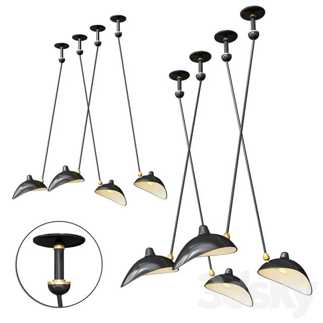 Serge Mouille Pendants Pendant light 3D Models