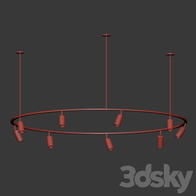 Lino Round Spotlight Pendant Lampatron Pendant light 3D Models