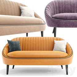 Ether Padded Strip Sofa With Pillow 