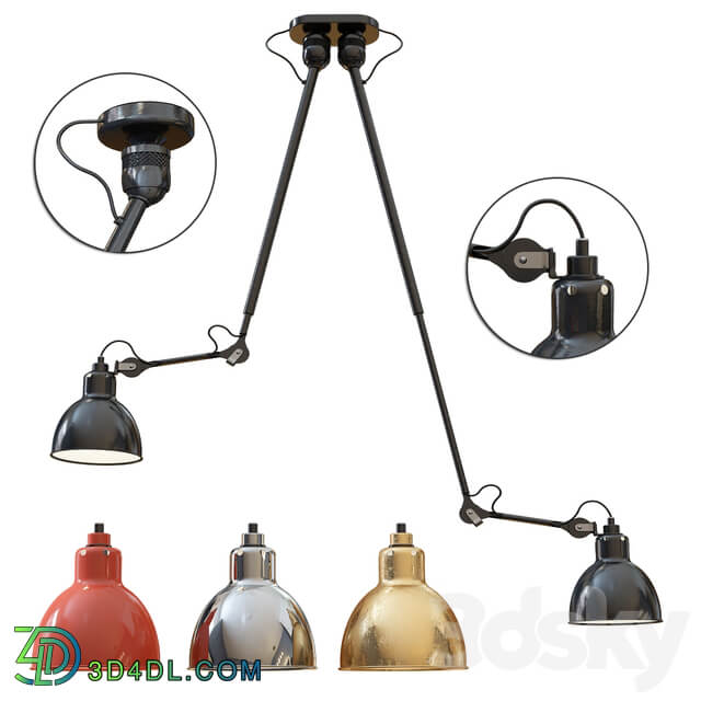 Double lampe gras Pendant light 3D Models
