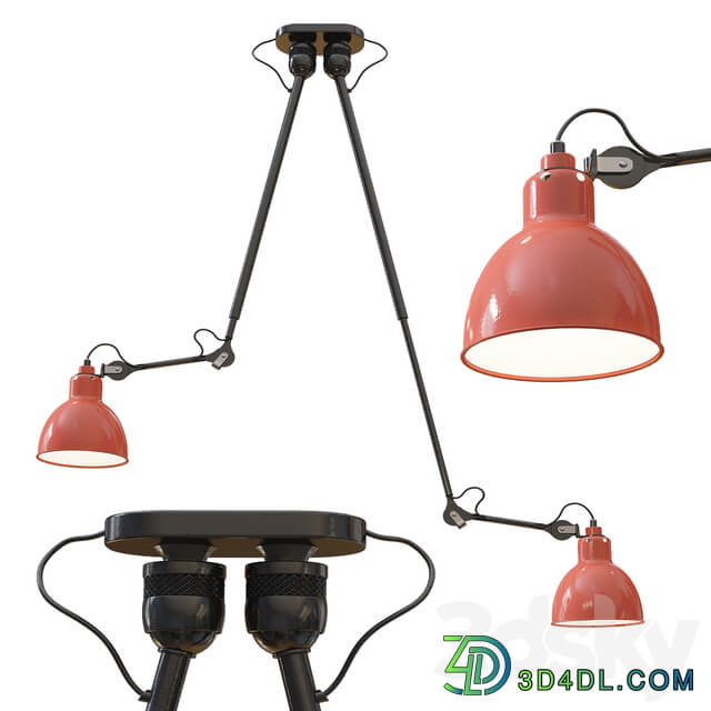 Double lampe gras Pendant light 3D Models