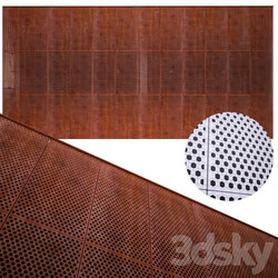 perforated metal panel N21 Facade element 3D Models 