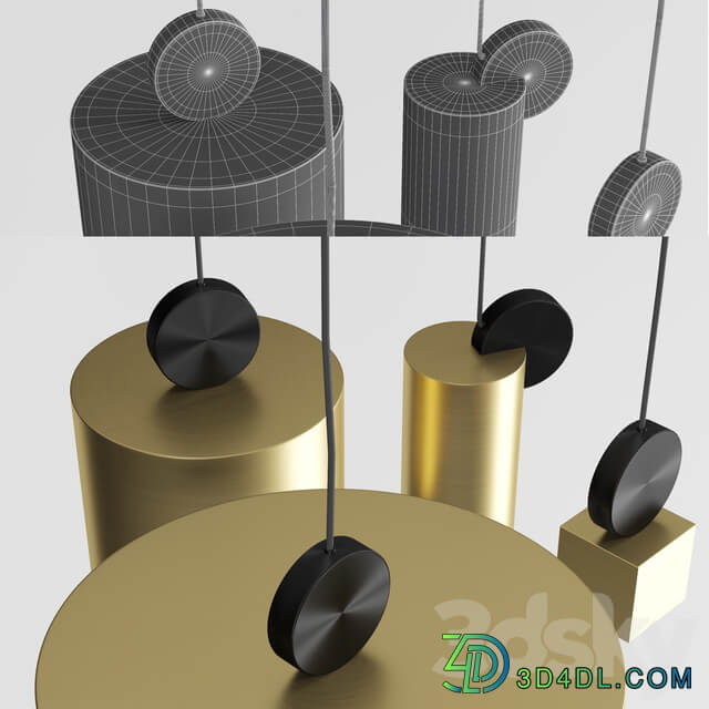 Lampatron sheen chandelier Pendant light 3D Models