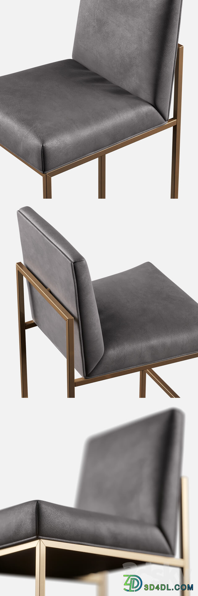RH Modern Grant Leather Bar Stool