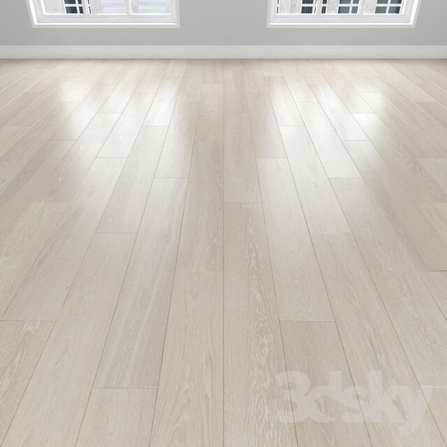 Wood Parquet Oak white 3 types herringbone linear chevron.
