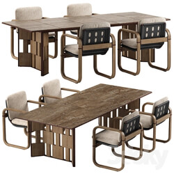 Table Chair Giorgetti Loop chair Break table set 