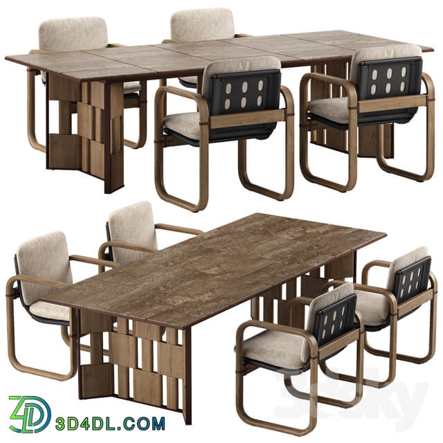Table Chair Giorgetti Loop chair Break table set