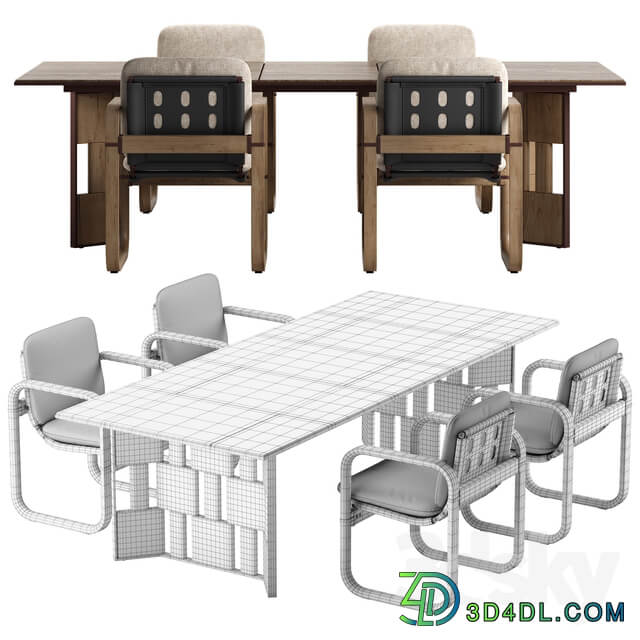 Table Chair Giorgetti Loop chair Break table set