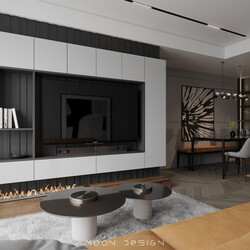  3D Living Room Interior by Dao Phuong 