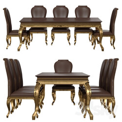 Table Chair Modenese Gastone Table and Chairs 