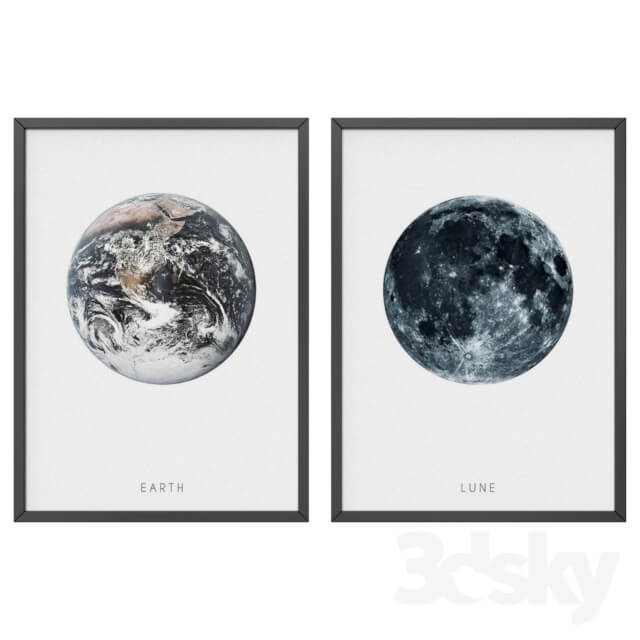 Earth and moon