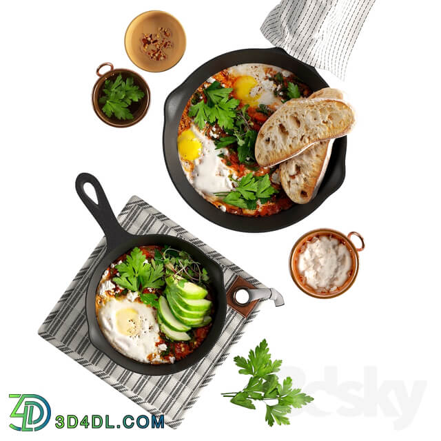Shakshuka with Spinach and Harissa