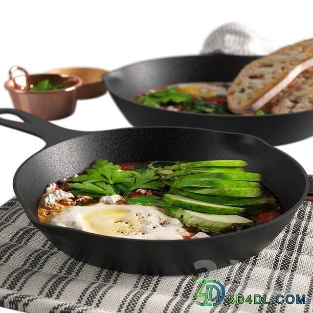 Shakshuka with Spinach and Harissa