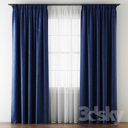 Hovering Velvet Tape Curtains with Tulle 