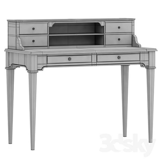 Dantone Home Oxford Desk with Shelves