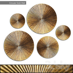 Other decorative objects Apollo Medium Plaque Circular Gold Wall Decor 