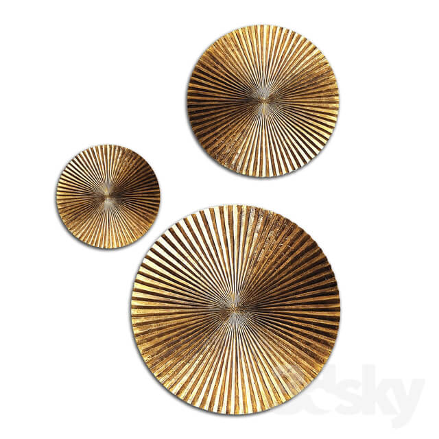 Other decorative objects Apollo Medium Plaque Circular Gold Wall Decor