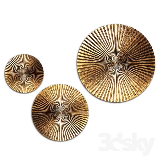 Other decorative objects Apollo Medium Plaque Circular Gold Wall Decor