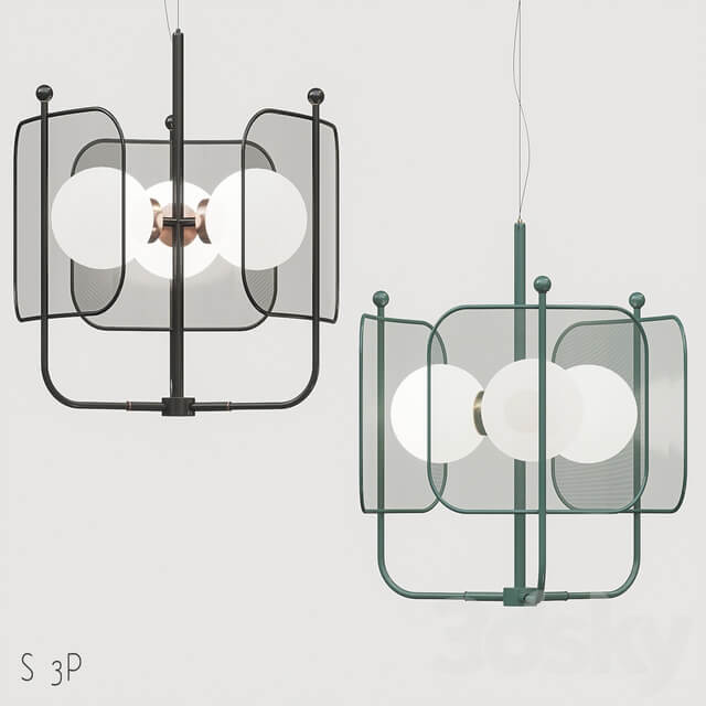 Masiero Papilio S 3 P Chandelier Pendant light 3D Models