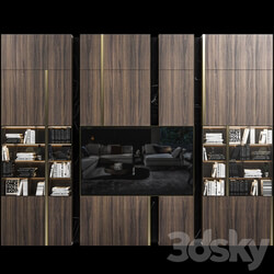 Tv wall set 08 3D Models 