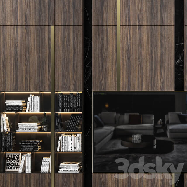 Tv wall set 08 3D Models