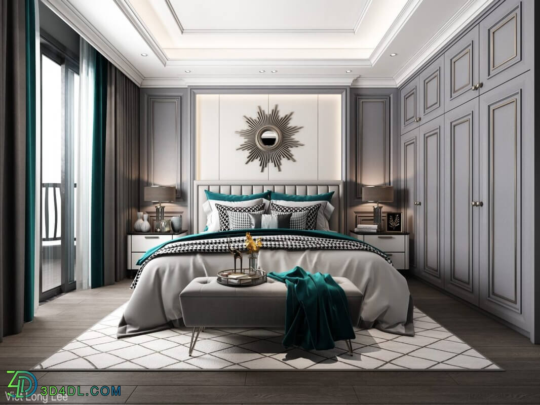 3D Interior Scenes File 3dsmax Model Bedroom 438 By Viet Long Lee