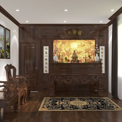 3D Interior Scenes File 3dsmax Model Altar Room 9 By TranVanLoc 