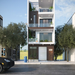  3D House Exterior by Huy Hieu Lee 
