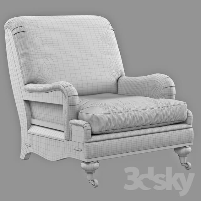 RH Deconstructed English Roll Armchair