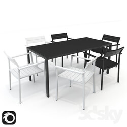 Table Chair Eos Rectangular Table and armchair 