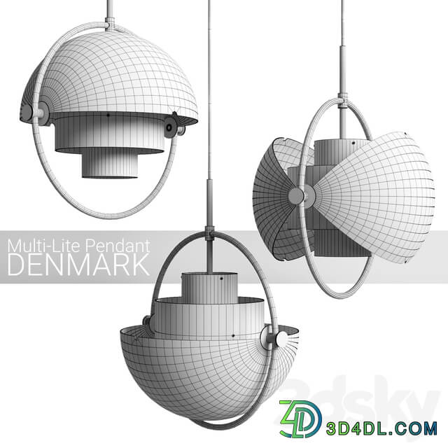GUBI Multi lite Pendant light 3D Models