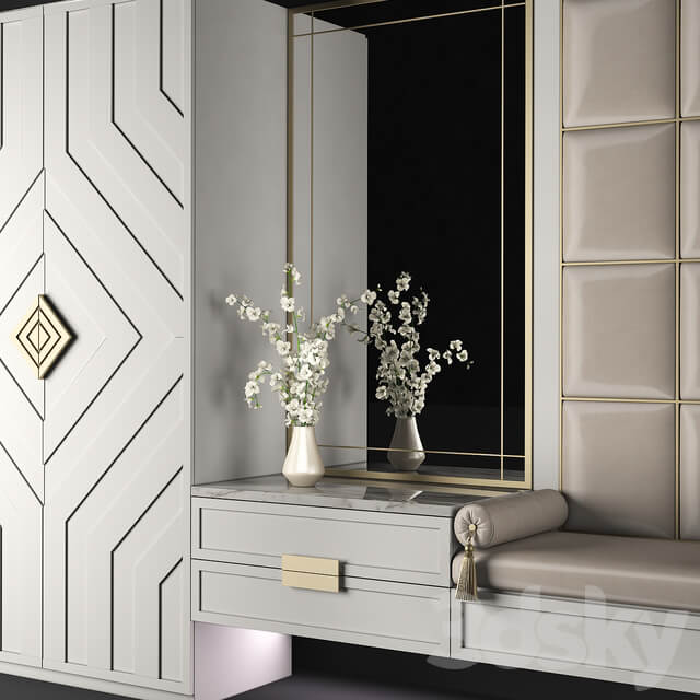 Furniture composition for hallway 64 3D Models
