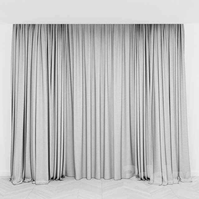 Curtains beige with tulle Modern curtains