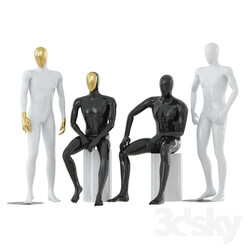 Four abstract male mannequins 32 