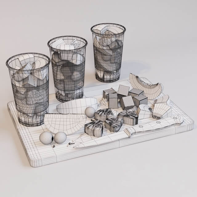 Fruit in glasses