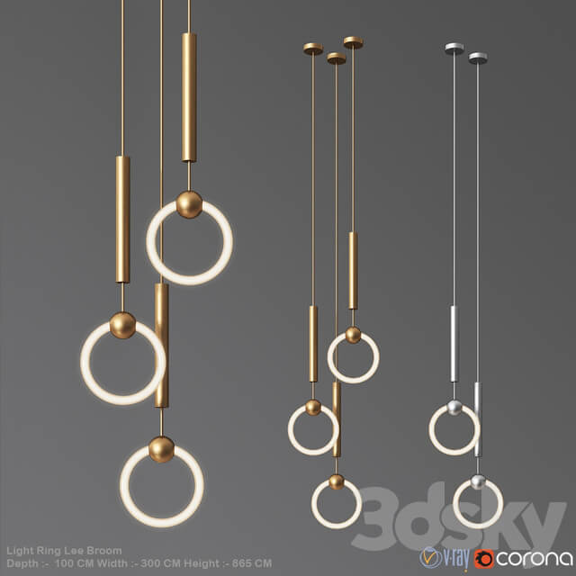 Light Ring Lee Broom Pendant light 3D Models