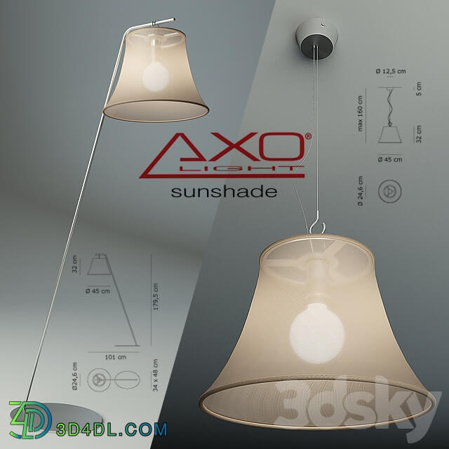 Axo Light Sunshade Pendant light 3D Models