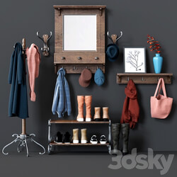 Hall Pottery Barn MORAN COLLECTION 3D Models 