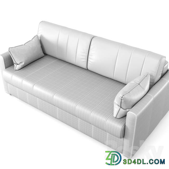 Straight blue Rimmini sofa bed velor