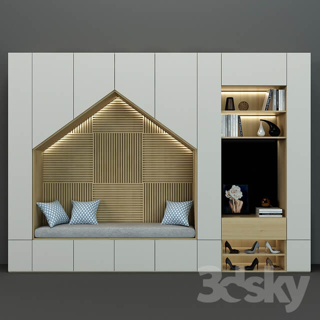 Wardrobe Display cabinets Furniture composition for hallway 38