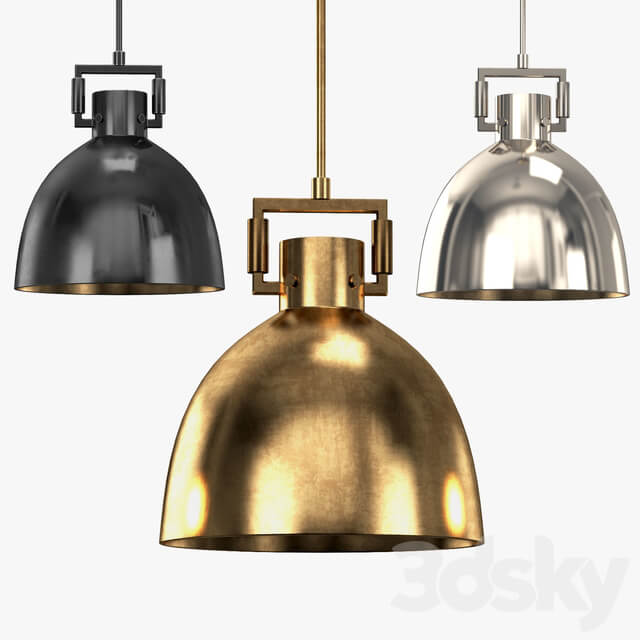 MACHINIST METAL CLOCHE PENDANT Pendant light 3D Models