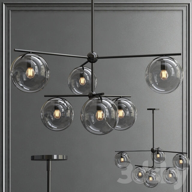 Westelem Smoked Shade Pendant light 3D Models